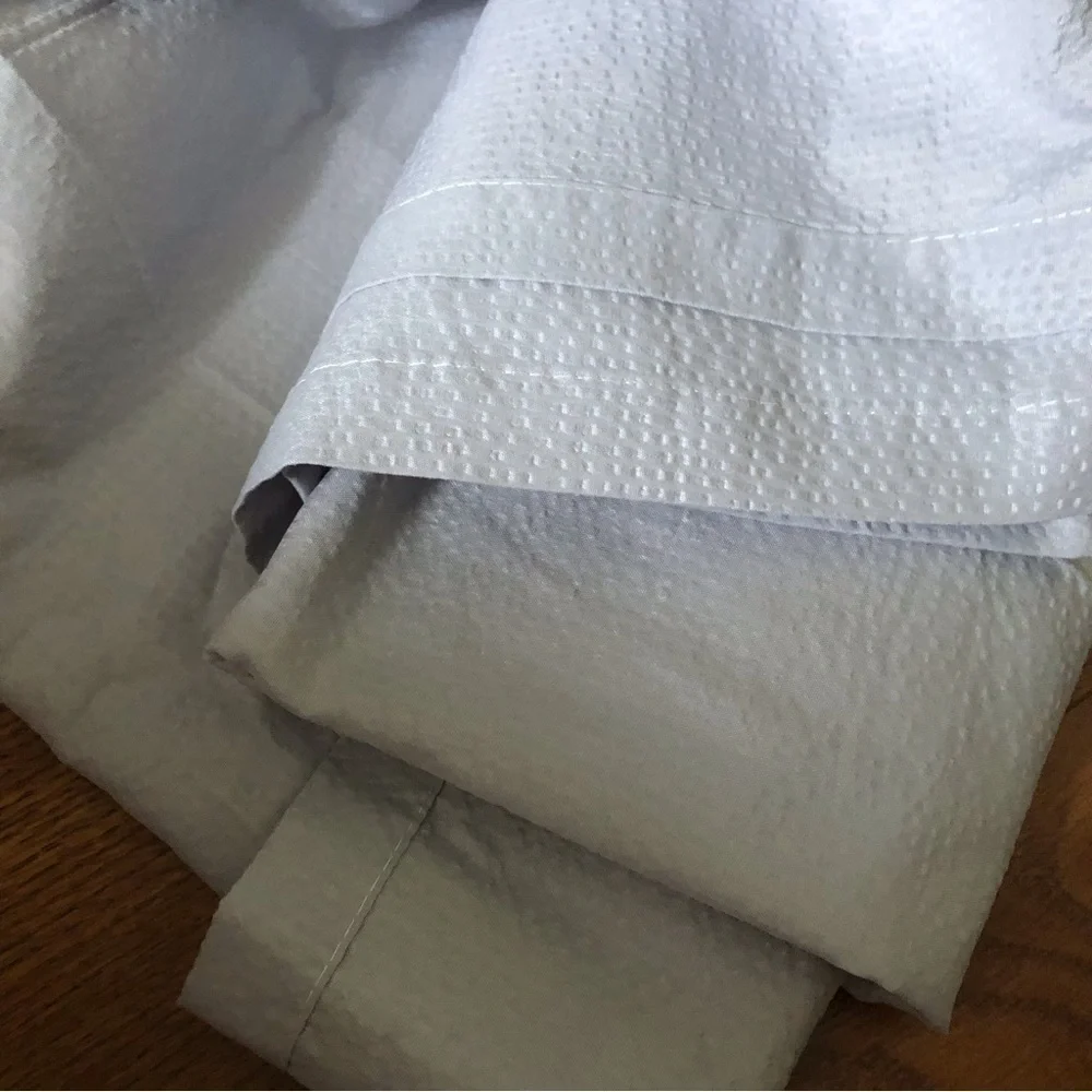 Grey waterproof shower curtain